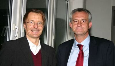 v.l.n.r. Prof. Lauterbach; MdB Steffen-Claudio Lemme